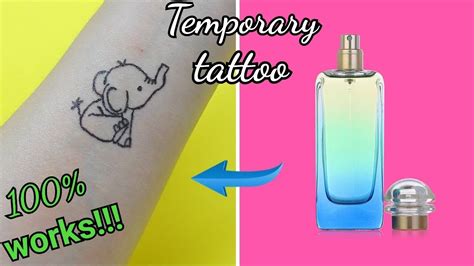 how to put on a fake tattoo with perfume